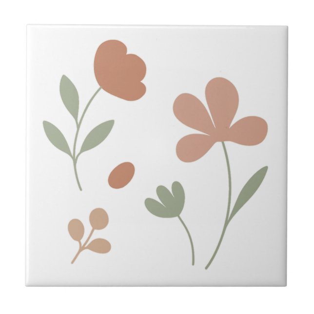 Elegant Blush & Sage – Minimalist Kitchen Tile (Front)