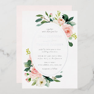 Elegant Blush Silver Floral Wedding