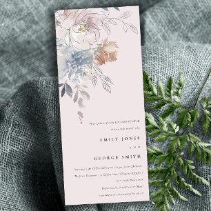 Elegant Blush Watercolor Floral Couples Shower Invitation