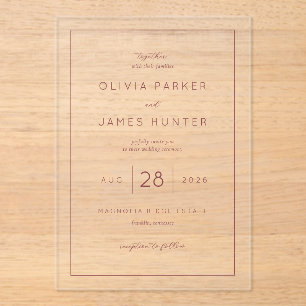 Elegant Blush Wedding Invitation