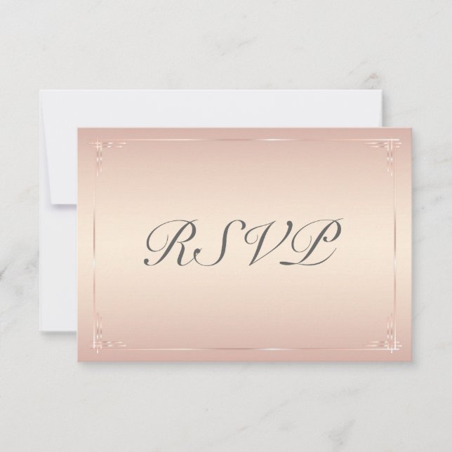 Elegant Blush Wedding RSVP Cards (Front)
