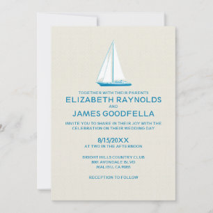 Elegant Boat Wedding Invitations