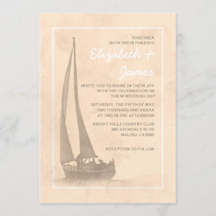 Elegant Boats Wedding Invitations