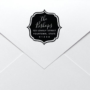 Elegant Bohemian Calligraphy Return Address Self-inking Stamp