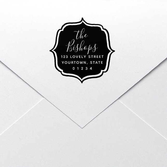 Elegant Bohemian Calligraphy Return Address Self-inking Stamp (Creator Uploaded)