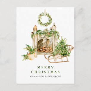 Elegant Bohemian Christmas Composition Company Postcard