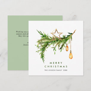 Elegant Bohemian Christmas Composition Holiday Card