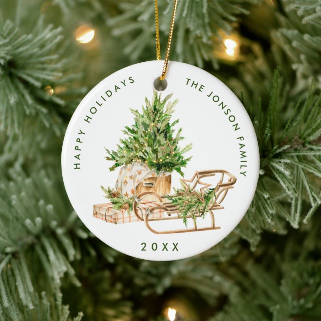 Elegant Bohemian Christmas Tree Composition Ceramic Tree Decoration (Tree)