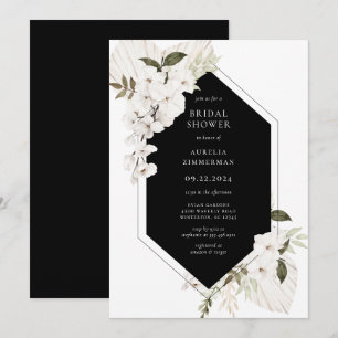 Elegant Bohemian Floral Bridal Shower Invitation
