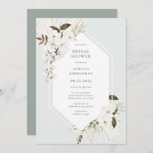 Elegant Bohemian Floral Bridal Shower Invitation