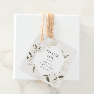 Elegant Bohemian Floral Favour Tags