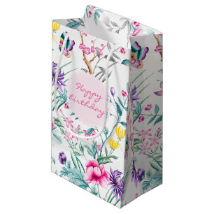 Elegant Bohemian Floral Pattern   Birthday Small Gift Bag
