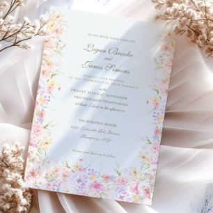 Elegant Bohemian Garden Wedding Invitation
