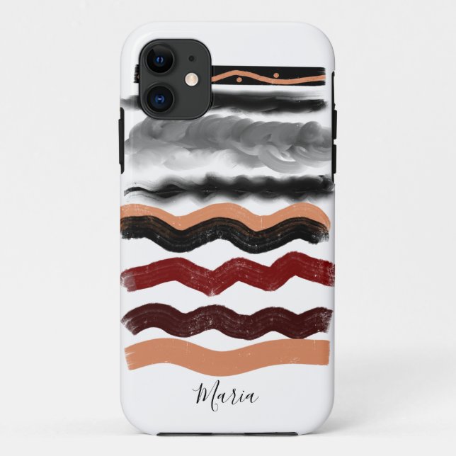 Elegant Bohemian Gold and Black Signature Case-Mate iPhone Case (Back)