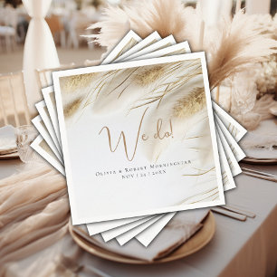 Elegant Bohemian Gold Pampas Napkin