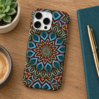 Elegant Bohemian Kaleidoscope Mandala Art Pattern iPhone 16 Pro Max Case