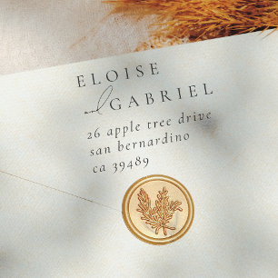 Elegant Bohemian Minimalist Wedding Return Address Self-inking Stamp