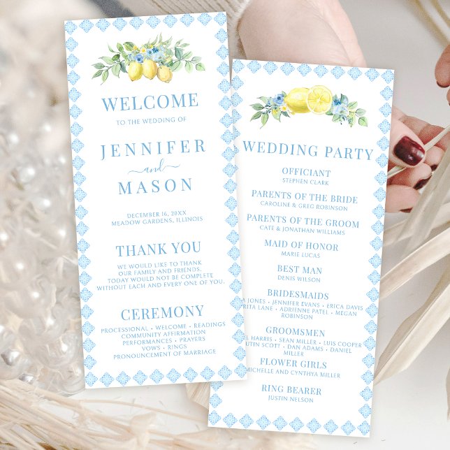 Elegant Bohemian Pastel Floral Wedding Programs (Creator Uploaded)
