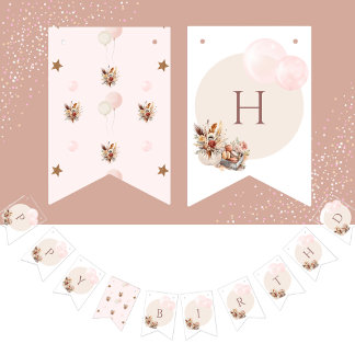 Elegant Bohemian Pastel Pattern  Bunting