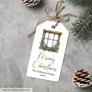 Elegant Bohemian Watercolor Rustic Gift Tags