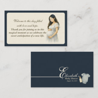 Elegant Boho Baby Shower Asian Mom to be Enclosure Card