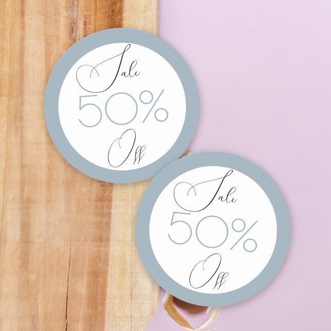 elegant boho blue store promotion sale sticker (Creator Uploaded)