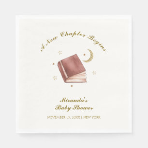 Elegant Boho Book Moon Star Baby Shower  Napkin