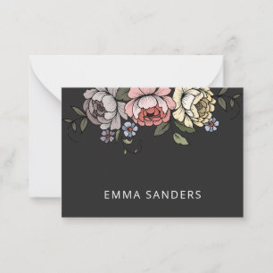 Elegant Boho Botanical Florals Calling Card