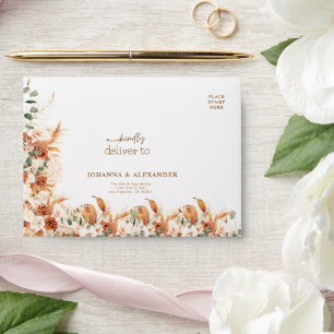 Elegant Boho Botanical Terracotta Wedding  Envelope