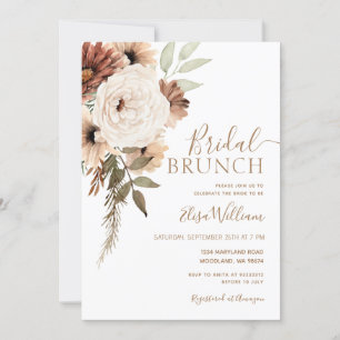 Elegant Boho Bridal Brunch Invitation