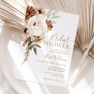 Elegant Boho Bridal Shower Invitation
