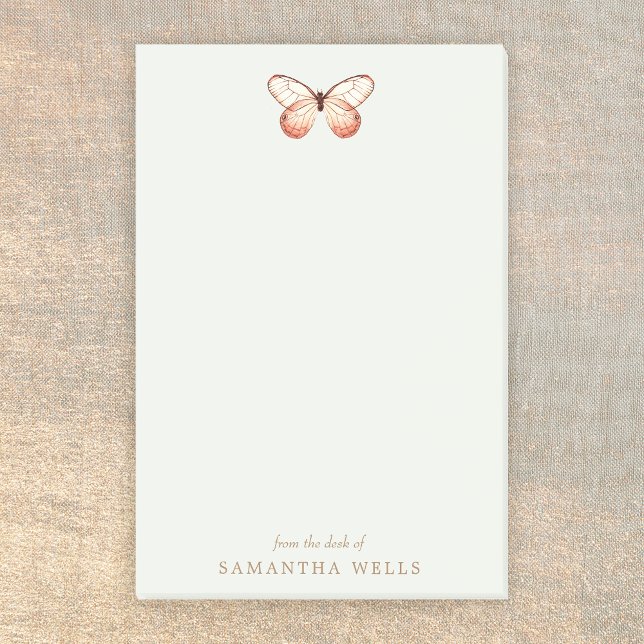 Elegant Boho Butterfly Personalised  Post-it Notes (Creator Uploaded)