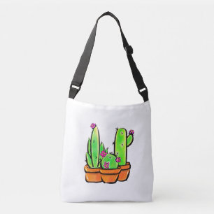 Elegant boho Cactus cacti succulents  Crossbody Bag