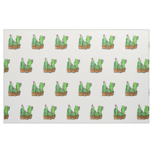 Elegant boho Cactus cacti succulents Fabric