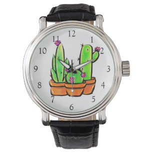 Elegant boho Cactus cacti succulents Watch