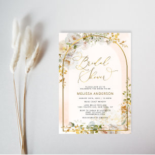 Elegant Boho Chic Garden Bridal Shower Invitation