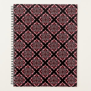 Elegant Boho Chic Geometric Floral Pattern Planner