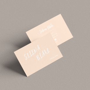 Elegant Boho Creamy – Trendy Chic Aesthetic Business Card