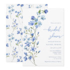 Elegant Boho Dusty Blue Wildflower Bridal Shower