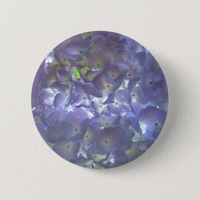 Elegant boho dusty light purple florals flowers  6 cm round badge (Front)