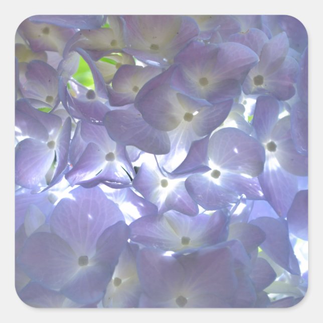 Elegant boho dusty light purple florals flowers  square sticker (Front)