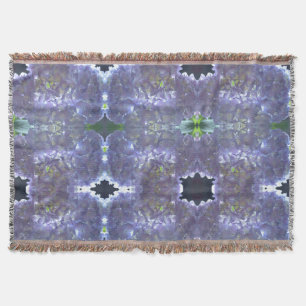 Elegant boho dusty light purple florals flowers  throw blanket