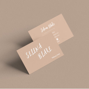 Elegant Boho Dusty Rose – Trendy Chic Aesthetic  Business Card