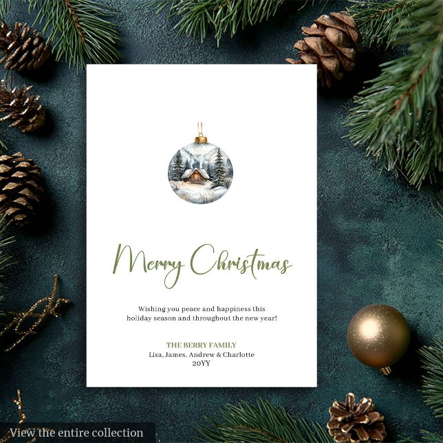 Elegant Boho Earthy Neutral Christmas Greeting Holiday Card (Elegant Boho Earthy Neutral Christmas Greeting Holiday Card)