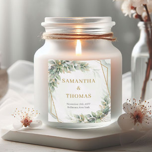 Elegant boho eucalyptus greenery gold Stickers