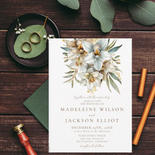 Elegant Boho Fall Floral Wedding  Invitation (Creator Uploaded)