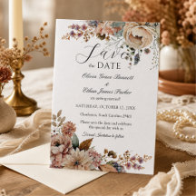 Elegant Boho Fall Floral Wedding