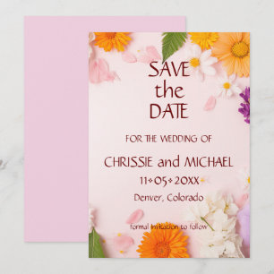 Elegant Boho Floral #3  Save The Date