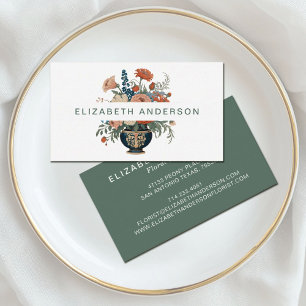 Elegant Boho Floral Bloom Business Card