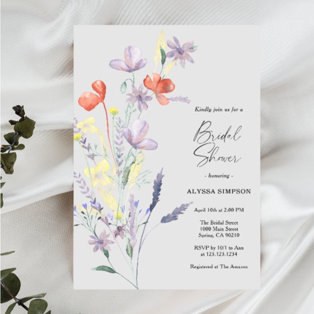 Elegant Boho Floral Bridal Shower Invitation (Creator Uploaded)